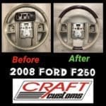 1 Ford F250 2008 Steering Wheel Wood Leather