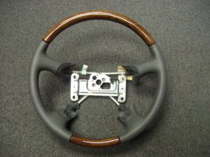 97 GM chevrolet truck steering wheel Leather wood Walnut Ford Graphite 300x225 1
