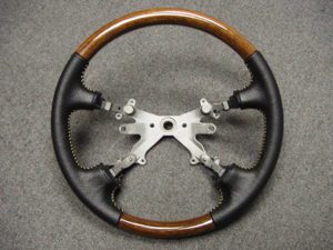 Dodge Ram Van wood Leather steering wheel B 1500 2000 2001 300x225 1