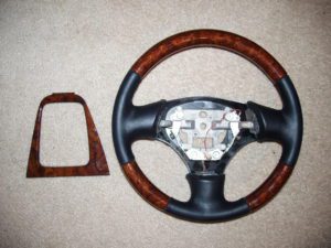 Mazda Miata 2000 steering wheel Leather wood 300x225 1