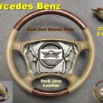 Mercedes steering wheel Leather wood Slide7