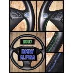 bmw alpina 2007 leather steering wheel cover restoration