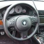 BMW M series steering wheel in car Leather Wrapped