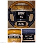 BMW X5 2003 Wood Grain Leather Steering Wheel