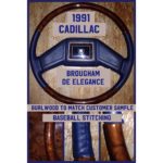 Cadillac Brougham De Elegance 1991 Wood Grain Leather Steering Wheel