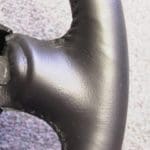 Chevy Corvette 97 2002 steering wheel Leather wood dk close up