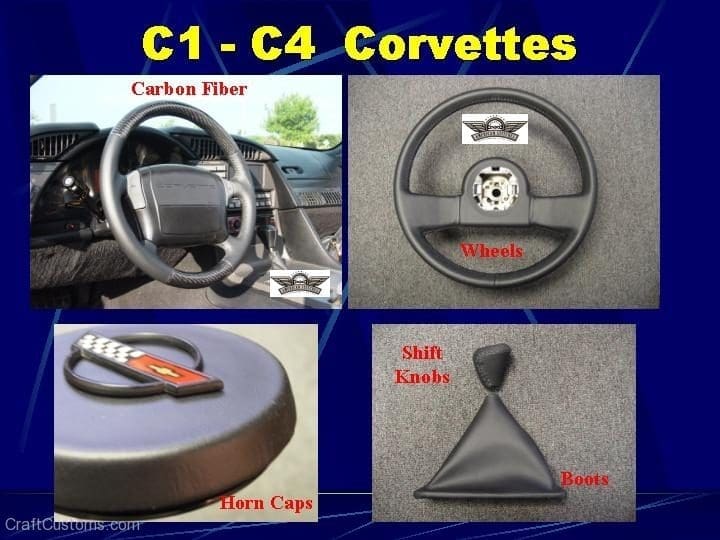 Corvette steering wheel Leather carbon fiber C1 Thru C4 1