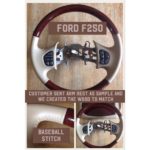 Ford F250 Wood Grain Leather Steering Wheel