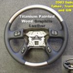 GM 03 steering wheel Titanium painted with Graphite