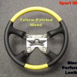 GM 98 02 chevrolet truck steering wheel Leather wood Yellow Painted