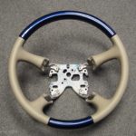 GM chevrolet truck steering wheel Leather wood paint Indego Blue Med Neutral