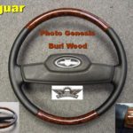 Jaguar steering wheel Wood Leather