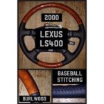 Lexus LS400 2000 Wood Grain Leather Steering Wheel 1