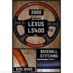 Lexus LS400 2000 Wood Grain Leather Steering Wheel
