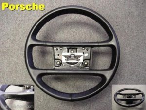 Porsche Black Leather steering wheel