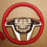 Red Vinyl steering wheel and Shift knob