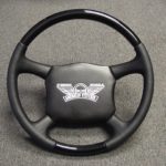 Sport steering wheel Black Wood Black Leather