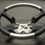 Sport steering wheel Brushed Aluminum Smooth Leather angle