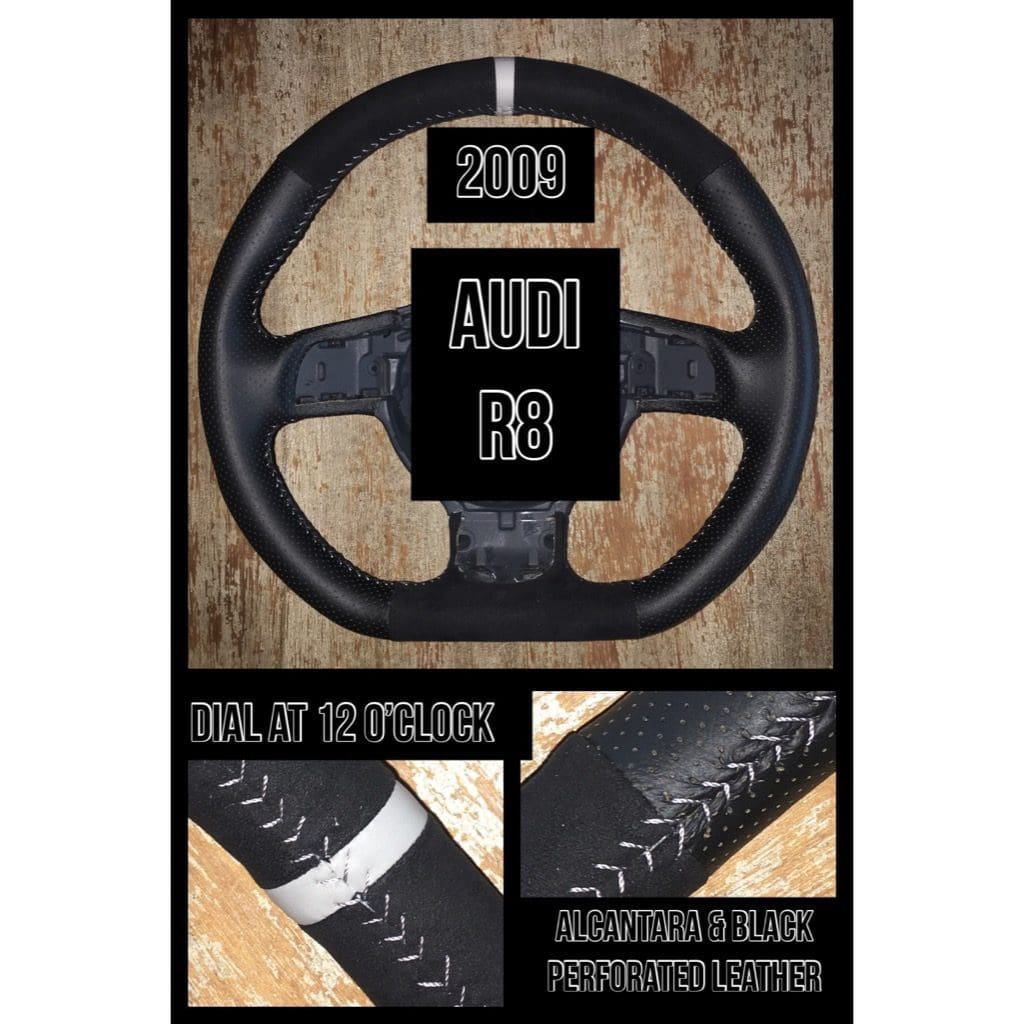 audi r8 2009 alcantara suede steering wheel racing dial
