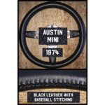 austin mini 1974 leather steering wheel cover restoration