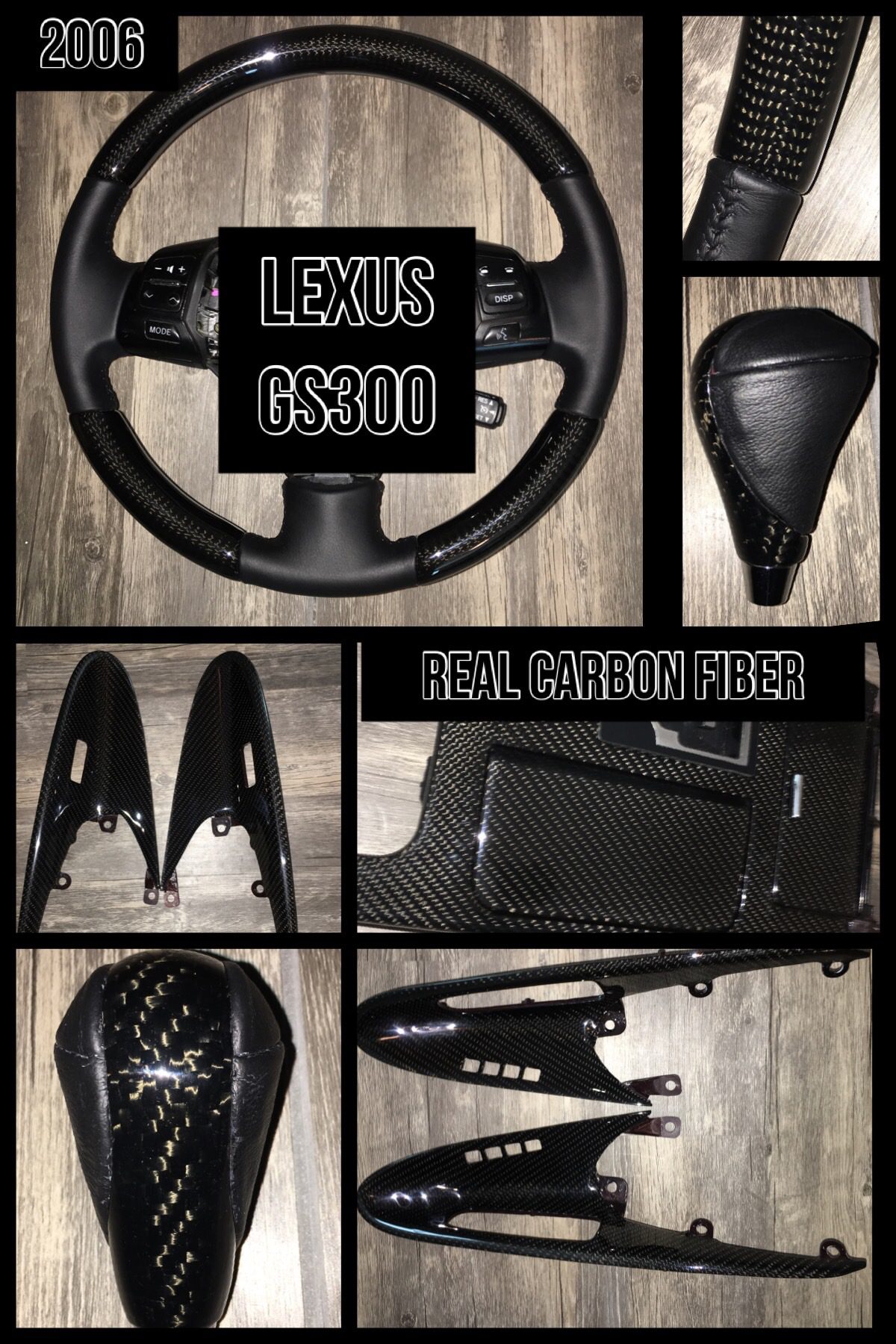 lexus gs300 carbon fiber trim steering wheel interior 1