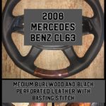 mercedes cl63 2008 wood leather steering wheel