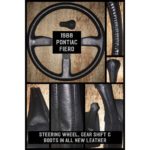 pontiac fiero 1988 leather steering wheel cover restoration boot shifter