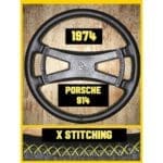 porsche 914 1974 leather steering wheel cover restoration yellow stitching 1