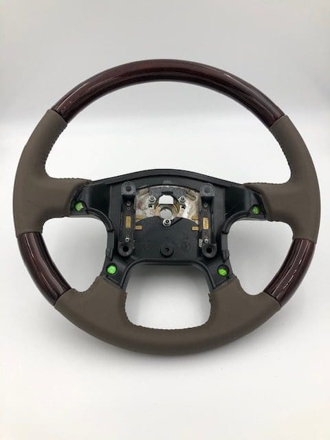Freightliner Coronado Wood Leather Steering Wheel rotated