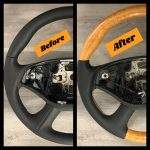 2016 Chevy Impala Wood/Leather Steering Wheel BEFORE-AFTER 10546