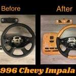 2016 Chevy Impala Wood/Leather Steering Wheel BEFORE-AFTER 10551