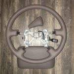 Toyota Land Cruiser Leather Steering Wheel Restoration w Shifter Console / 80 Series / 1995-1997 / Clean Cover Wrap Repair / p1820
