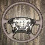 Toyota Land Cruiser Oak Perforated Leather Steering Wheel Restoration / 200 Series Sequioa Tundra 4Runner / 2003-2014 / Clean Cover Wrap Repair / p2026
