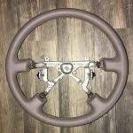 Toyota Land Cruiser Oak Perforated Leather Steering Wheel Restoration / 100 Series / LX470 / 1995-1997 / Clean Cover Wrap Repair / p2351