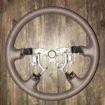 Toyota Land Cruiser Oak Leather Steering Wheel Restoration / 200 Series Sequioa Tundra 4Runner / 2003-2014 / Clean Cover Wrap Repair / p3299