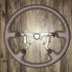 Toyota Land Cruiser Oak Leather Steering Wheel Restoration / 100 Series / LX470 / 1995-1997 / Clean Cover Wrap Repair / p3374