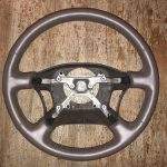 Toyota Land Cruiser Brown Leather Steering Wheel Restoration / 80 Series / 1995-1997 / Clean Cover Wrap Repair / p422