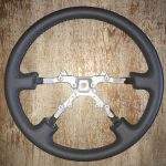 Toyota Land Cruiser Black Leather Steering Wheel Restoration / 80 Series / 1995-1997 / Clean Cover Wrap Repair / p493