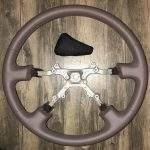 Toyota Land Cruiser Oak Leather Steering Wheel Restoration Shifter / 80 Series / 1995-1997 / Clean Cover Wrap Repair / p7142