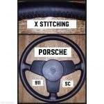 Porsche 924 944 928 / Year 1990-1994 / Leather Steering Wheel Restored / Cover Wrap Repair / p10012