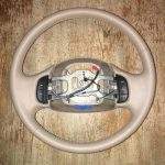 Ford F150 Leather Steering Wheel Restoration / M-Lt-Parchment / F150 F250 F350 Excursion / 1998-2006 / Clean Cover Wrap Repair / p1013