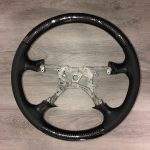 Ford F150 Lightning Carbon Fiber Leather Steering Wheel Restoration / Ranger F150 F250 Lightning Mustang Lincoln Mark VIII / 1993-2004 / Clean Cover Wrap Repair / p10590