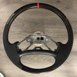 Ford F250 Carbon Fiber Leather Steering Wheel Restoration / F150 F250 F350 Bronco / 1992-1997 / Clean Cover Wrap Repair / p10734