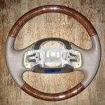 Ford F250 Wood Leather Steering Wheel Restoration / F150 F250 F350 Excursion / 1998-2006 / Clean Cover Wrap Repair / p1169