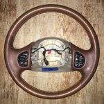 Ford F250 King Ranch Leather Steering Wheel Restoration / F250 F350 Excursion Lincoln Navigator / 1998-2006 / Clean Cover Wrap Repair / p1263