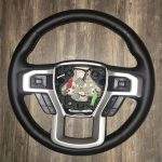 Ford F150 Leather Steering Wheel Restoration / F150 F250 F350 F450 / 2015-2020 / Clean Cover Wrap Repair / p2023