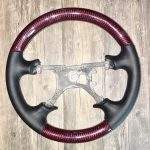 Ford F150 Lightning Carbon Fiber Leather Steering Wheel Restoration / Ranger F150 F250 Lightning Mustang / 1999-2004 / Clean Cover Wrap Repair / p2117
