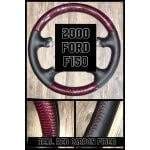 Ford F150 Lightning Carbon Fiber Leather Steering Wheel Restoration / Ranger F150 F250 Lightning Mustang / 1999-2004 / Clean Cover Wrap Repair / p2140
