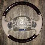 Ford F250 wood Leather Steering Wheel Restoration / F250 F350 Excursion Lincoln Navigator / 1998-2006 / Clean Cover Wrap Repair / p2762