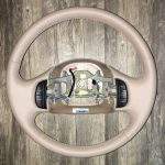 Ford F150 Leather Steering Wheel Restoration / Light Parchment / F150 F250 F350 Excursion / 1998-2006 / Clean Cover Wrap Repair / p3305